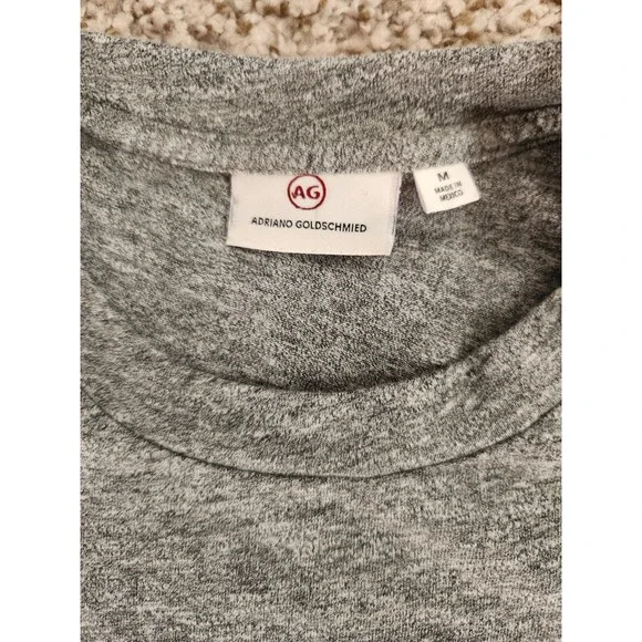 AG ADRIANO GOLDSCHMIED Women's T Shirt Size Medium Gray Crew Neck - Picture 3 of 6